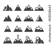 mountain icons set | Shutterstock .eps vector #403028665