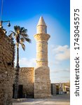 Small photo of Caesarea, Israel, may 2020 : ruins of Caesarea fortress built by Herod the Great near Caesarea city, on the shores of the Mediterranean Sea, in Israel