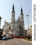 Small photo of Warsaw, Poland - July 7, 2012: Church of the Holiest Saviour on the Saviour Square