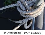 Ship Ropes Tied To Knot With...