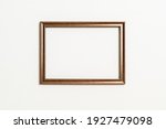 Empty picture frame on white...