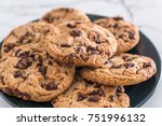 cookies with dark chocolate chips on plate