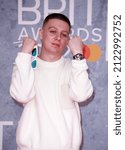 Small photo of London, United Kingdom - February 08, 2022: Aitch attends The BRIT Awards 2022 at The O2 Arena in London, England.