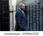 Small photo of London, United Kingdom - September 05, 2023: British Foreign Secretary James Cleverly leaves a cabinet meeting at 10 Downing Street on September 5, 2023 in London, England.