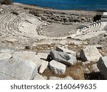 View of Theatre in Knidos Ancient City in Datca Mugla