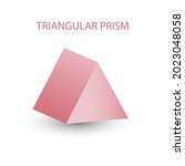 vector pink triangular prism... | Shutterstock .eps vector #2023048058