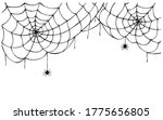scary spider web with spooky... | Shutterstock .eps vector #1775656805