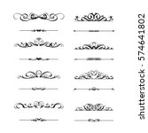 calligraphic frame set | Shutterstock .eps vector #574641802