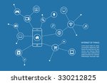 internet of things concept with ... | Shutterstock .eps vector #330212825
