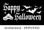 happy halloween background.... | Shutterstock .eps vector #493919332