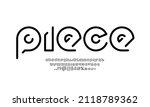 digital black font  rounded... | Shutterstock .eps vector #2118789362