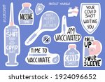 Vaccination Lettering Stickers...