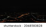 360 Panorama Of The Night City...