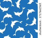 Dolphin Seamless Pattern Vector ...