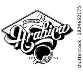  vintage arabica coffee logo... | Shutterstock .eps vector #1824652175