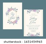 wedding invitation card... | Shutterstock .eps vector #1651454965