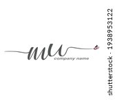 mu initial handwriting logo... | Shutterstock .eps vector #1938953122