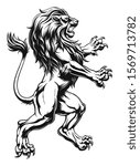 realistic style heraldic lion... | Shutterstock .eps vector #1569713782