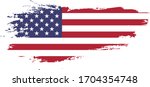 grunge american flag on... | Shutterstock .eps vector #1704354748