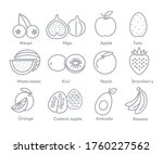chilean and latin fruit icons | Shutterstock .eps vector #1760227562