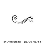 calligraphic scroll line  swirl ... | Shutterstock .eps vector #1070670755