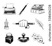 writer design elements.... | Shutterstock .eps vector #538606228