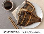Small photo of Salty and tender grilled fish flounder