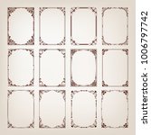 set of vintage frames with... | Shutterstock .eps vector #1006797742