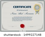 certificate or diploma vintage... | Shutterstock .eps vector #1499227148