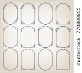 set of vintage circle frames... | Shutterstock .eps vector #770800855