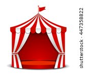 Circus Tent Isolated On White...