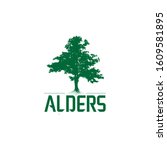 Green Alders Tree Logo Template