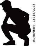 a man body silhouette vector | Shutterstock .eps vector #1691572285