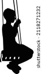 a boy swinging body silhouette... | Shutterstock .eps vector #2118271232