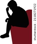 a man sitting body silhouette... | Shutterstock .eps vector #2118271922