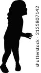 a girl body silhouette vector | Shutterstock .eps vector #2125807142