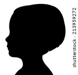 A Child Head Silhouette Vector 