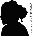 a girl head silhouette vector | Shutterstock .eps vector #2142190165