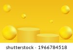 minimalistic yellow podium... | Shutterstock .eps vector #1966784518
