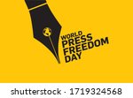world press freedom day concept ... | Shutterstock .eps vector #1719324568
