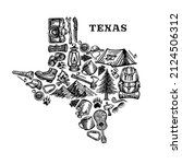 adventure elements shaped texas ... | Shutterstock .eps vector #2124506312