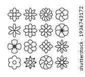simple line vector of flower | Shutterstock .eps vector #1936743172