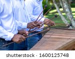 Small photo of Marimba, balafon, wooden instrument, latin culture, Central America, Latin American, ringtone, rosewood, wooden bars, resonators, vibration, instrument, marimba, vibraphone, culture, closeup, performa