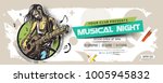 music party banner  flyer ... | Shutterstock .eps vector #1005945832
