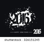 Happy New Year 2016 Text Design