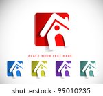 Set Of Vector Home Icon Design...