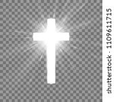shining white cross on... | Shutterstock .eps vector #1109611715
