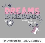 unicorn  girls graphic tees... | Shutterstock .eps vector #2072728892