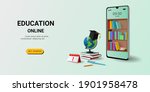 online education on website and ... | Shutterstock .eps vector #1901958478