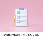 white clipboard with checklist... | Shutterstock . vector #2101279432
